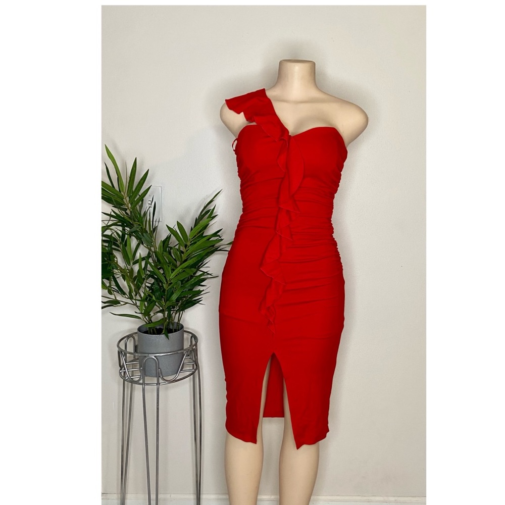 Red cocktail dress